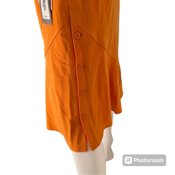 NWT NY & Co. Eva Mendes 2 Piece Set Tangarine Time Skirt and Blouse Top Size 8/M - Picture 12 of 16